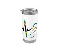 Ciudad del Cabo Skyline Heartbeat Sudáfrica Montaña Mesa Vaso térmico de acero inoxidable de doble pared