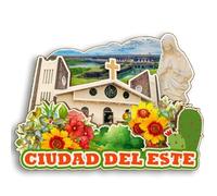 Ciudad Del Este Paraguay - Imán 3D de madera para nevera, recuerdo de ciudad, recuerdo, lindo adhesivo decorativo para el hogar y la cocina