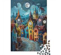 Ciudad del Reloj caprichoso Rompecabezas 1000 Piezas para Coleccionistas, Cartón Reciclado Premium, Decoración Interior, Regalo De Pascua, Juego Educativo 70x50cm/1000pcs