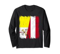 Ciudad del Vaticano Austria Media Bandera Santa Sede Patrimonio Austriaco Manga Larga