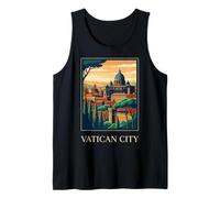Ciudad del Vaticano Histórico Horizonte Vintage Viajes Retro Obra de Arte Camiseta sin Mangas