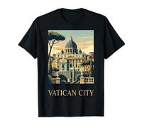 Ciudad del Vaticano, Roma, Italia, Retro, diseño de Viaje Camiseta
