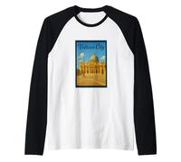 Ciudad del Vaticano Roma Italia Vintage Viaje Poster Art Graphic Camiseta Manga Raglan