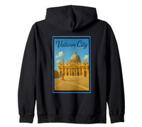 Ciudad del Vaticano Roma Italia Vintage Viaje Poster Art Graphic Sudadera con Capucha