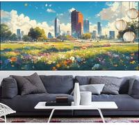 Ciudad Diamond Painting 30x60cm Pintura de Diamante Adultos Paisaje Diamond Art,DIY Cristal Artes Artesanal Bordado Lienzo Kits Punto Cruz Manualidades Adultos,Decoración Pared Hogar Regalos LT-6