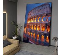Ciudad Diamond Painting 60x45cm 5D Roma Diamond Painting Adultos DIY Pintura de Diamantes Kit, Manualidades Adultos Punto De Cruz Diamante Kit Completo Decoracion Hogar Pared Regalos para Mujer 0Y-44