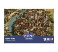 Ciudad Estilo Europeo Puzzle 1000 Piezas Un Desafío Imposible Juguetes Resistentes A La Presión para Toda La Familia Regalos Familiares para Adultos Y Niños 38x26cm/1000pcs