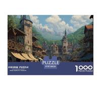 Ciudad Estilo Europeo Puzzle De 1000 Piezas Un Desafío Imposible Juguetes Resistentes A La Presión Familiar Regalos para Mujeresregalos para Hombres para Adultos Y Niños 38x26cm/1000pcs