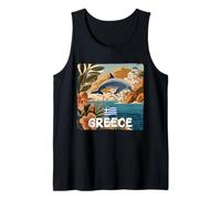 Ciudad Griega Fresca con Delfines y Naturaleza para los Amantes de Grecia Camiseta sin Mangas