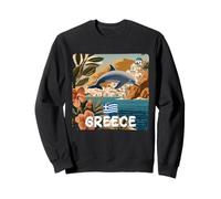 Ciudad Griega Fresca con Delfines y Naturaleza para los Amantes de Grecia Sudadera