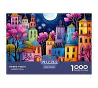 Ciudad Mejoras del Hogar Serie Pueblo Pequeño Un Único 1000 Piezas Rompecabezas para Adultos Colorido Resolviendo Enigmas, Desafiante y Mental Jigsaws Actividad Divertida para el Hogar70x50cm/1000pcs