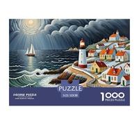 Ciudad Mejoras del Hogar Serie Pueblo Pequeño Un Único 1000 Piezas Rompecabezas para Adultos Colorido Resolviendo Enigmas, Desafiante y Mental Jigsaws Actividad Divertida para el Hogar52x38cm/1000pcs