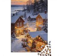 Ciudad Noche lluviosa 1000 Piezas Cartón Grueso Ciudad Rompecabezas para Adultos Corte Preciso Sin Polvo Momento De Calma Ecológico Finition Cuidada 38x26cm/1000pcs