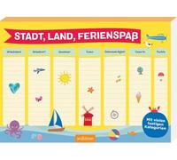 Ciudad, país, diversión de Vacaciones: con Muchas categorías Divertidas | Bloque de Juegos con más de 90 Plantillas de Colores y Muchas rúbricas Diferentes, Incluyendo el Tema de Las Vacaciones