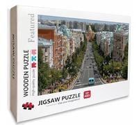 Ciudad Puzzle de 1000 Piezas para Adultos, Puzzle Madera con Caja 75x50cm, Rompecabezas Adultos de Alta Dificultad, Juego de Rompecabezas, Pasatiempo Creativo, Regalo, (Vista De La Calle) 8-1660