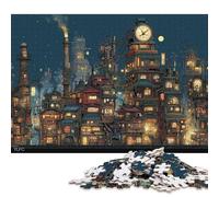Ciudad Steampunk Puzzle Adultos 1000 Piezas Cumpleaños Juego De Rompecabezas Juegos Educativos para Decoración del Hogar Stress Relief Toy 1000pcs (75x50cm)