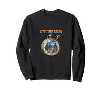 Ciudad Tiempo Break Reloj Urbano Horizonte Concepto Sudadera