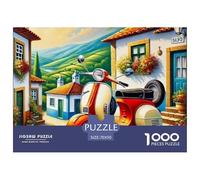 Ciudad Único 1000 Piezas Rompecabezas para Adultos Serie Pueblo Pequeño Colorido Resolviendo Enigmas Desafiante y Mental Jigsaws 100% Cartón Reciclado Juego de Rompecabezas o Me