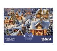 Ciudad Único 1000 Piezas Rompecabezas para Adultos Serie Pueblo Pequeño Colorido Resolviendo Enigmas Desafiante y Mental Jigsaws 100% Cartón Reciclado Juego de Rompecabezas o Me