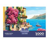 Ciudad Único 1000 Piezas Rompecabezas para Adultos Serie Pueblo Pequeño Colorido Resolviendo Enigmas Desafiante y Mental Jigsaws 100% Cartón Reciclado Juego de Rompecabezas o Me