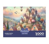 Ciudad Único 1000 Piezas Rompecabezas para AdultosSerie Pueblo Pequeño Colorido, Resolviendo Enigmas, Desafiante y Mental Jigsaws 100% Cartón Reciclado 1000 Puzzles Educativos 70x50cm/1000pcs