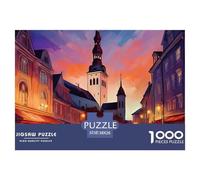 Ciudad Único 1000 Piezas Rompecabezas para AdultosSerie Pueblo Pequeño Colorido, Resolviendo Enigmas, Desafiante y Mental Jigsaws 100% Cartón Reciclado 1000 Puzzles Educativos 38x26cm/1000pcs