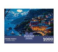 Ciudad Único 1000 Piezas Rompecabezas para AdultosSerie Pueblo Pequeño Colorido, Resolviendo Enigmas, Desafiante y Mental Jigsaws 100% Cartón Reciclado 1000 Puzzles Educativos 38x26cm/1000pcs