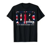 Ciudadanía del Reino Unido 2026 Felicitaciones Nuevo Ciudadano británico Camiseta gráfica económica, Hombre, Negro, S