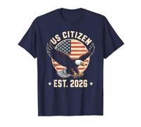 Ciudadano Estadounidense EST. 2026 Bandera Americana Águila Calva Inmigración Camiseta