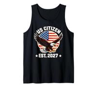 Ciudadano Estadounidense EST. 2027 Bandera Americana Águila Calva Inmigración Camiseta sin Mangas