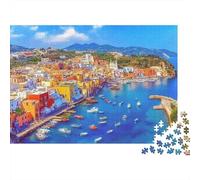 Ciudades costeras Puzzles 1000 Piezas De Cartón Grueso Puzle Clásico Anti Estrés Adultos para Actividad para Sobremesa como Regalo Original 70x50cm/1000pcs