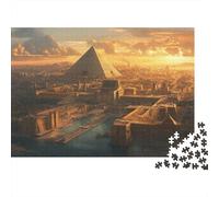 Ciudades del Antiguo Egipto Rompecabezas Ancient Arquitectura Rompecabezas Juego De Habilidad para Toda La Familia 1000pcs (75x50cm)