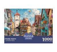 Ciudades Encantadoras Puzzle 1000 Piezas para Entretenimiento Creativo Regalo DiVersión Obra De Arte Rompecabezas Desafiante Noches De Juegos Adultos Y Niños A Partir De 12 Años 38x26cm/1000pcs