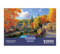 Ciudades Encantadoras Puzzle 1000 Piezas para Pasatiempo Creativo Regalo DiVersión Decoración del Rompecabezas Desafiante Noches De Juegos para Adultos Y Niños 70x50cm/1000pcs