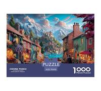 Ciudades Encantadoras Puzzle cómodo 1000 Piezas Entretenimiento Creativo Regalo Diversión Decoración del Rompecabezas Juguetes Desafiantes para Adultos Y Niños 70x50cm/1000pcs