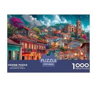 Ciudades Encantadoras Puzzle Hermosa 1000 Piezas para Entretenimiento Creativo Regalo Diversión Obra De Arte Rompecabezas Juguetes Desafiantes para Adultos Y Niños 38x26cm/1000pcs