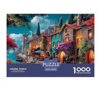 Ciudades Encantadoras Puzzle Hermoso 1000 Piezas Pasatiempo Creativo Clásicos Regalos Obra De Arte Rompecabezas Desafiante Noches De Juegos Adultos Y Niños A Partir De 12 Años 70x50cm/1000pcs