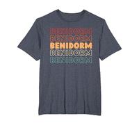 Ciudades España Residente ESP - Español Benidorm Camiseta, Hombre Tallas Grandes, Azul Jaspeado, 5X Alto