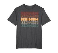 Ciudades España Residente ESP - Español Benidorm Camiseta, Hombre Tallas Grandes, Jaspeado Oscuro, 2X Alto