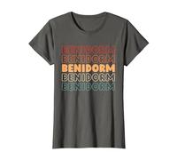 Ciudades España Residente ESP - Español Benidorm Camiseta, Mujer, Asfalto, 3XL