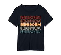 Ciudades España Residente ESP - Español Benidorm Camiseta, Mujer Tallas Grandes, Negro, 5XL Grande