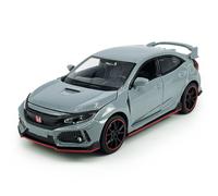 Civic Type R - Coche de juguete deportivo con port n trasero, modelo de coche fundido a presi n a escala 1/32, de metal, con puertas que se abren