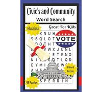 Civics and Community Word Search: Word Search Books for Kids, Educational Word Search, 110 Page 55 Puzzle 9 Words (Civics and Community Collection)