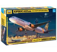 Civil Airliner Airbus A321ceo 1:144 Plástico Modelo Kit Zvezda