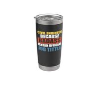 Civil Engineer Funny Engineering Job Titiles Vaso térmico de acero inoxidable de doble pared