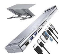 Civilized 8-in-1 USB-C Laptop Stand, Upliftjoys 8-in-1 USB-C Laptop Stand, Miraclew/Civilized Laptops Stands, with 2 USB 3.0, 4K HDMI, PD 100w, for Home Offices, Corporate Desks, and Cafés (8-in-1)