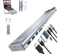 Civilizek Civilized 8-in-1 USB-C Laptop Stand, Miraclew/Civilized Laptop Stand, with 4k HDMI, 2 USB 3.0, PD 100w, Universal for Office School and Home Use (1 Set)