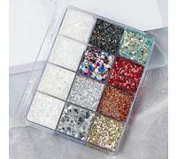 CIVIOOH 12 Colores de Purpurina Gruesa para decoración de uñas, Lentejuelas Sueltas con Purpurina holográfica