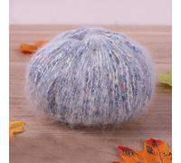 CIVIOOH 150 g en Total Hilo de Mohair con Puntos de Colores degradados para Tejer suéteres, chales, Bufandas y Gorros. Ovillo de 3 Piezas/Paquete.