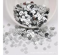 CIVIOOH 2000 piezas/10 g 4 mm película Plateada Lentejuelas Planas Redondas PVC Lentejuelas Sueltas para Costura joyería fabricación Manualidades DIY Costura